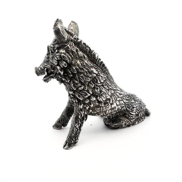 Imposante Wildschweinskulptur 800er Silber G.P. Peruzzi – Bild 3