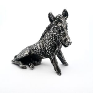 Imposante Wildschweinskulptur 800er Silber G.P. Peruzzi