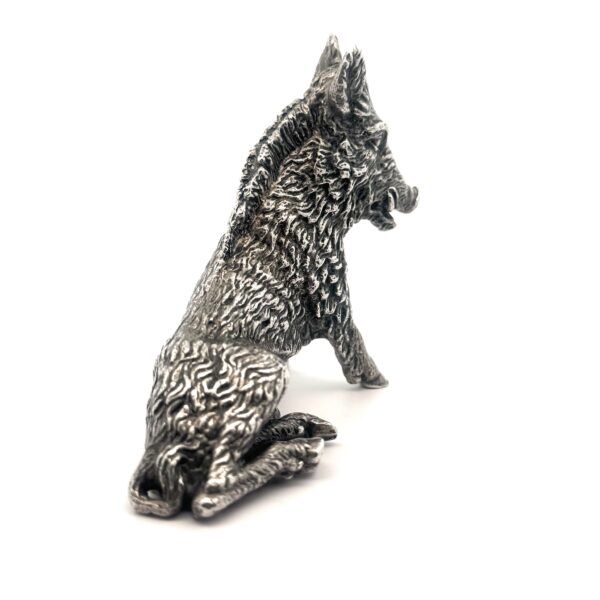 Imposante Wildschweinskulptur 800er Silber G.P. Peruzzi – Bild 5