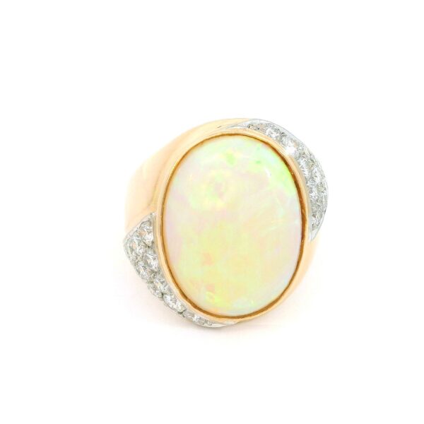 Imposanter Opalring 750 Gelbgold mit Brillanten 1,0 ct – Bild 2