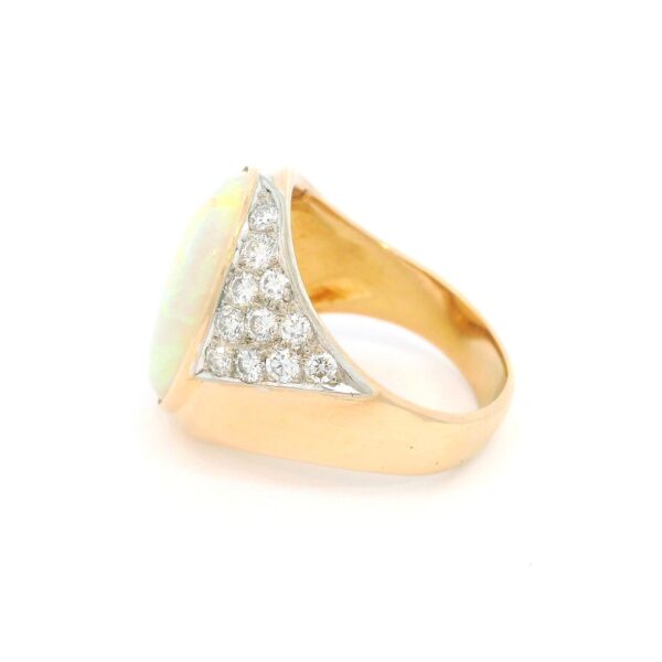 Imposanter Opalring 750 Gelbgold mit Brillanten 1,0 ct – Bild 4