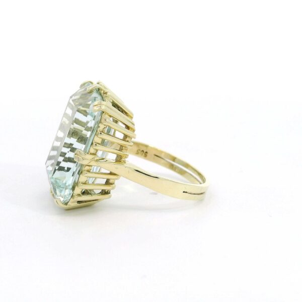 Vintage Aquamarinring 585 Gelbgold – Bild 4
