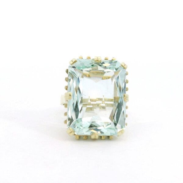 Vintage Aquamarinring 585 Gelbgold – Bild 5