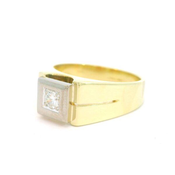Herrenring 585 Gelbgold mit Brillant 0,20ct – Bild 4