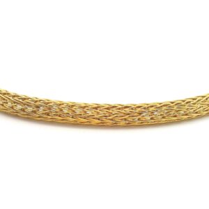 Kette aus Strickgeflecht in Gelbgold