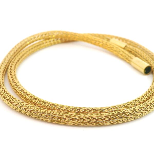 Edles Strickcollier 750 Gelbgold 45cm – Bild 3