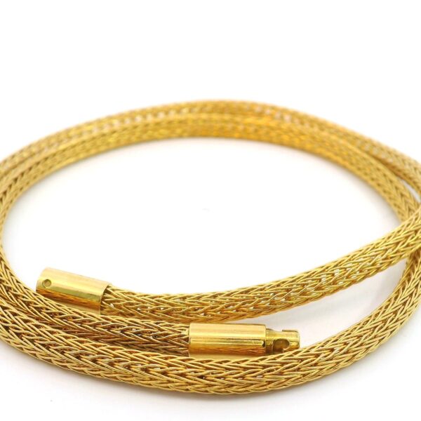 Edles Strickcollier 750 Gelbgold 45cm – Bild 4