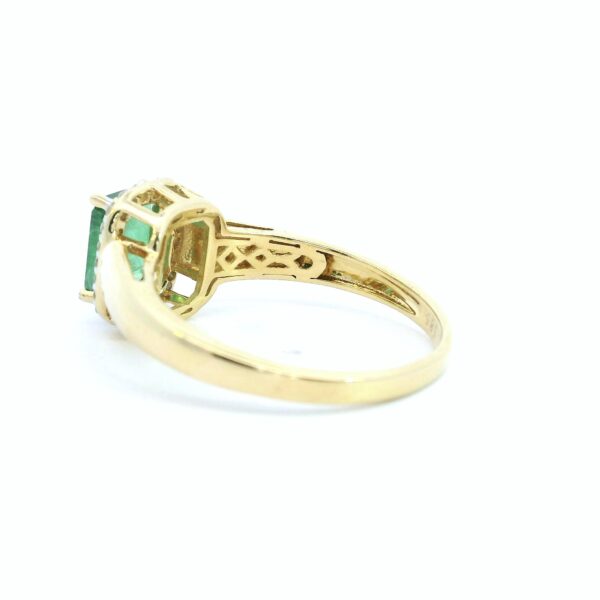 Ring 585 mit Smaragd & Brillanten 585 Gelbgold – Bild 4