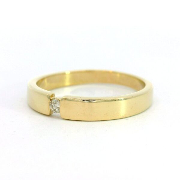 Feiner Ring 585 Gelbgold mit Brillant 0,03ct – Bild 3