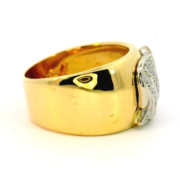 Ring mit Elefant 750 Gelb- & Weißgold mit Brillanten – Bild 5