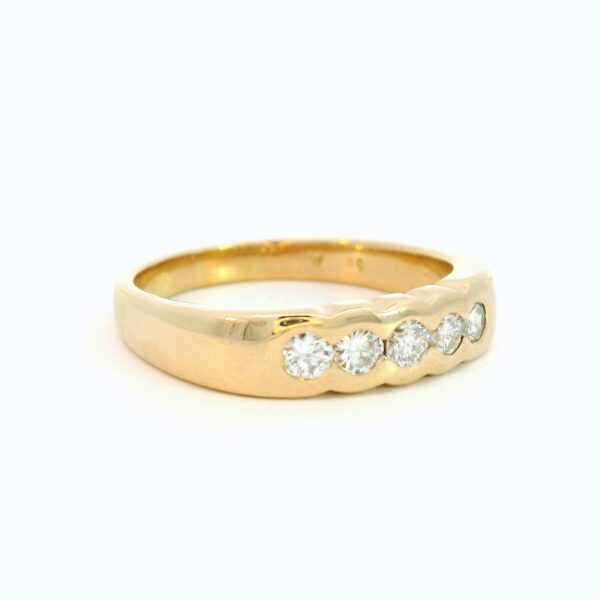 Moderner Ring 585 Roségold mit 5 Brillanten 0,50ct – Bild 6