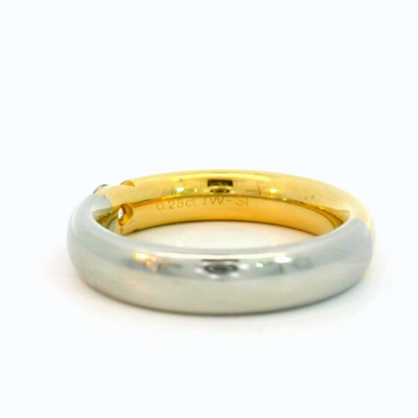 Edler Spannring mit Brillant 750 Gelbgold & Platin – Bild 4