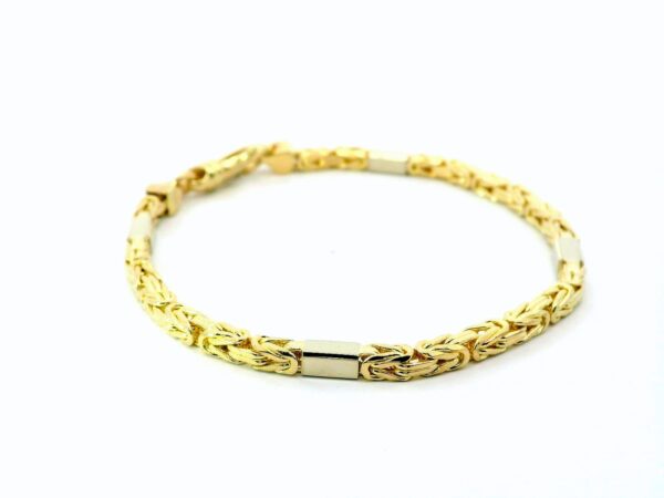 Edles Königskettenarmband 585 Gelbgold 18,5cm – Bild 3