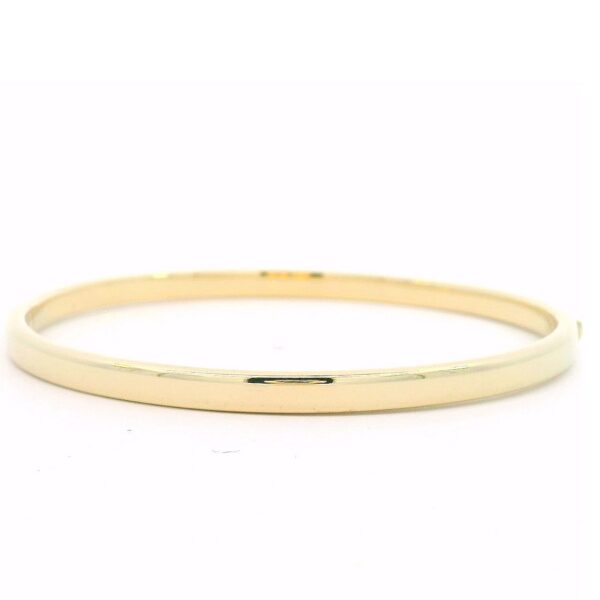 Ovaler Damenarmreif in Gelbgold 4mm breit