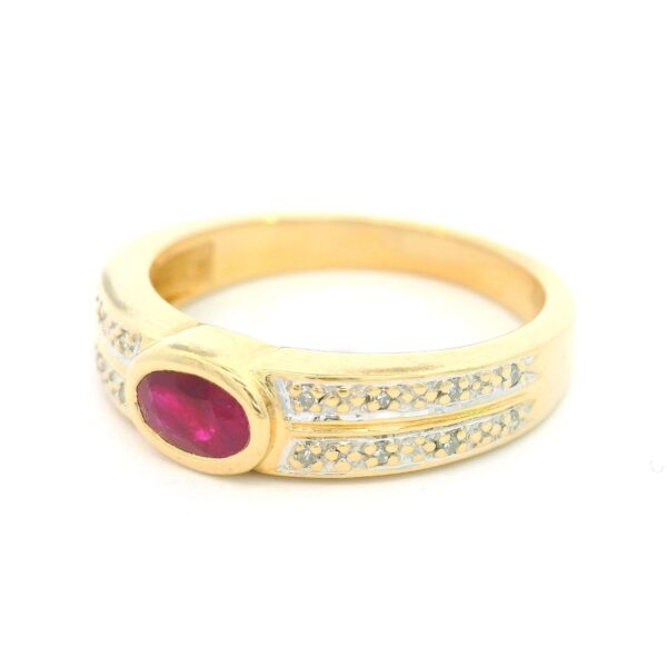 Rubinring CHRIST 585 mit Brillanten 585 Gelbgold – Bild 2