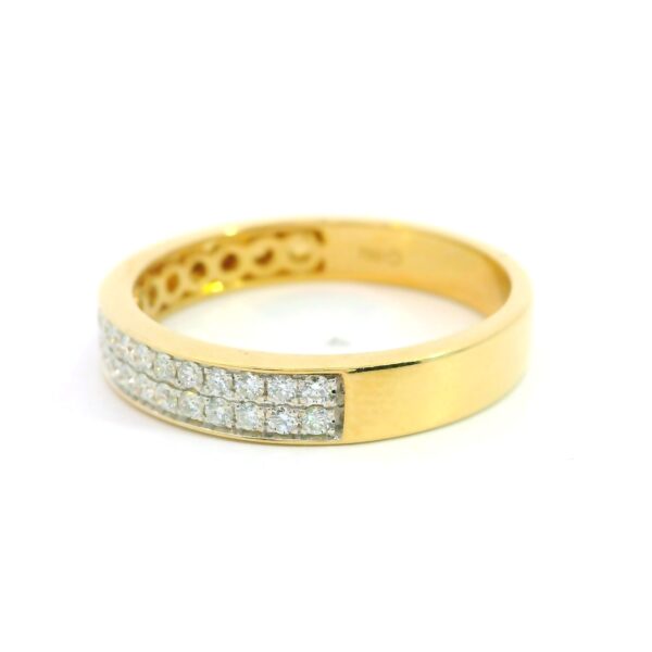 Moderner Ring 750 Gelbgold mit Brillanten 0,50ct – Bild 3