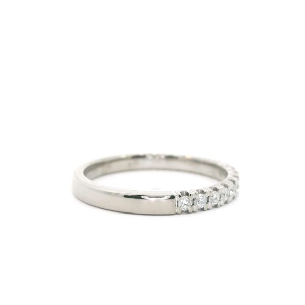 Feiner Halb-Memoirering 750 Weißgold mit Brillanten 0,25ct – Bild 3