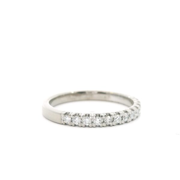 Feiner Halb-Memoirering 750 Weißgold mit Brillanten 0,25ct – Bild 4