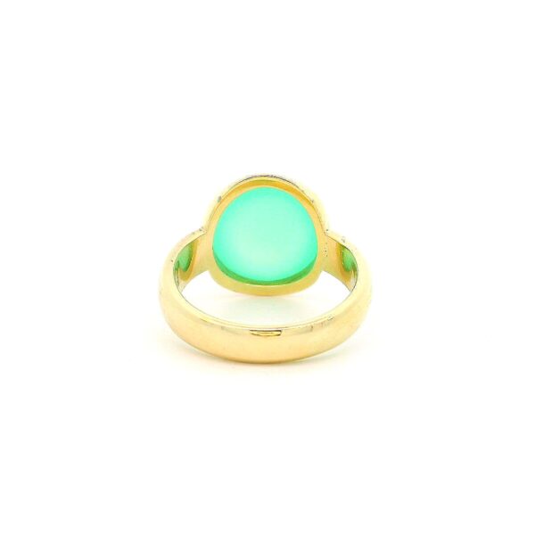 Chrysoprasring 585 Gelbgold – Bild 3