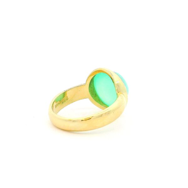 Chrysoprasring 585 Gelbgold – Bild 4