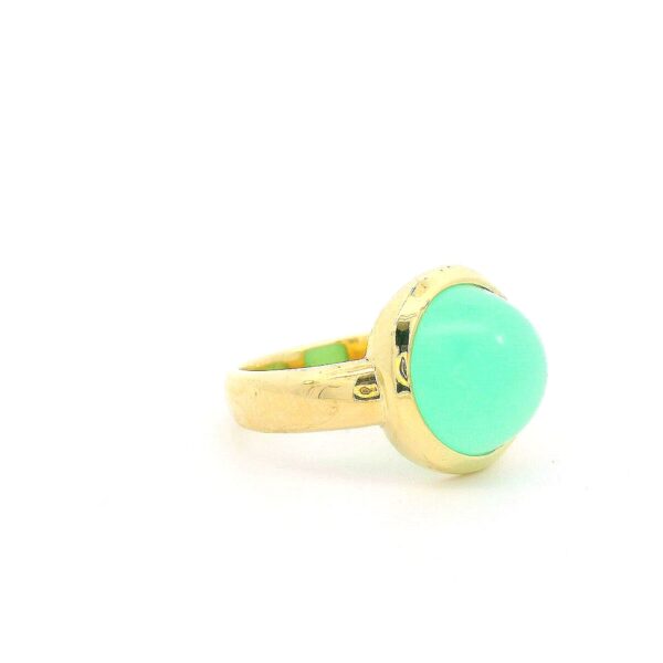 Chrysoprasring 585 Gelbgold – Bild 6