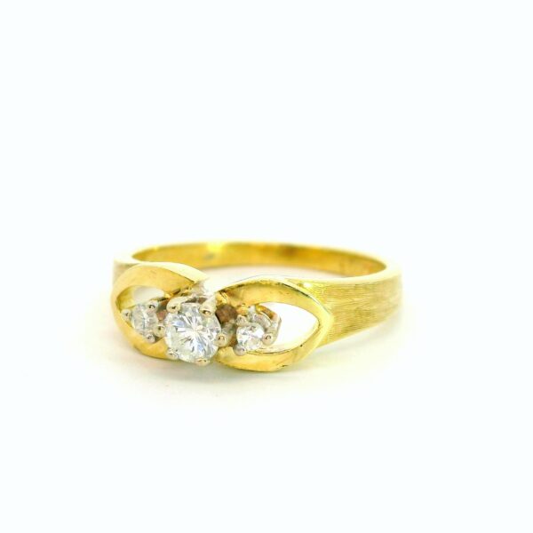 Vintage Ring 585 Gelbgold mit Brillanten 0,23ct – Bild 3