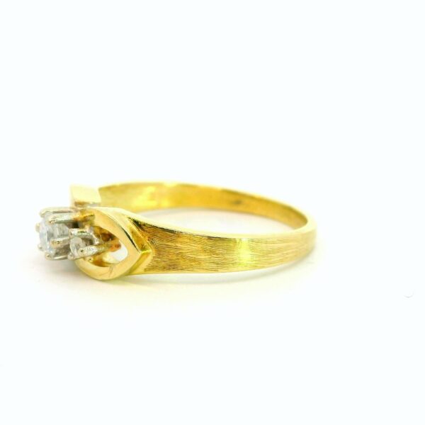 Vintage Ring 585 Gelbgold mit Brillanten 0,23ct – Bild 4