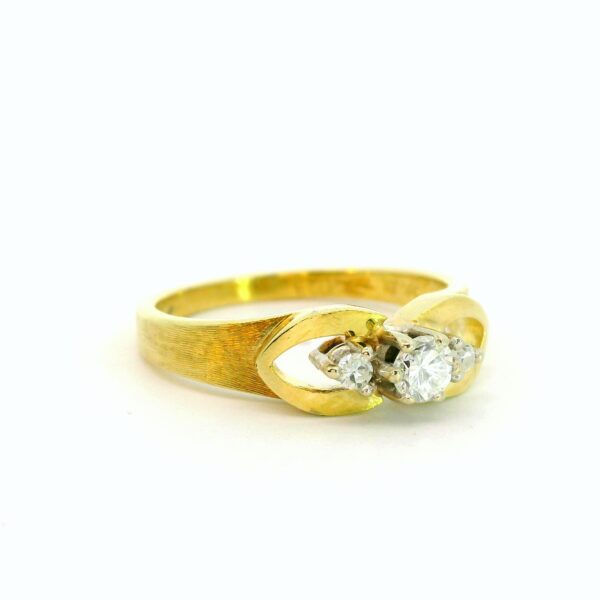 Vintage Ring 585 Gelbgold mit Brillanten 0,23ct – Bild 7