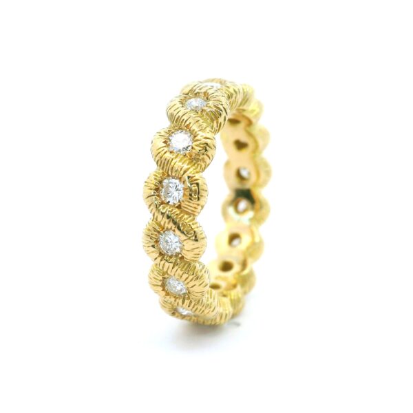Ring mit Textur 750 Gelbgold mit Brillanten 0,50ct – Bild 4