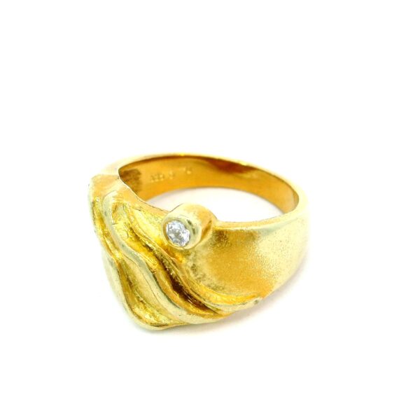 Ring 585 Gelbgold mit Brillant 0,05 ct – Bild 2