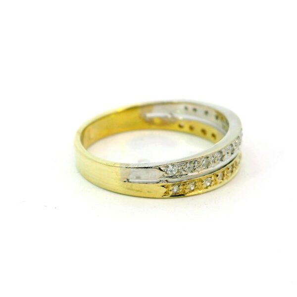 Chicer Ring 585 Gelb- & Weißgold mit Brillanten 0,15ct – Bild 5