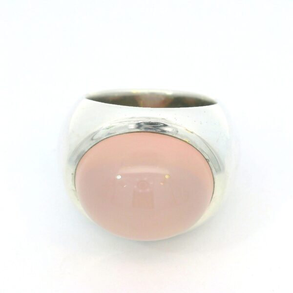 Massiver Ring mit Rosenquarz 925 Sterlingsilber – Bild 2