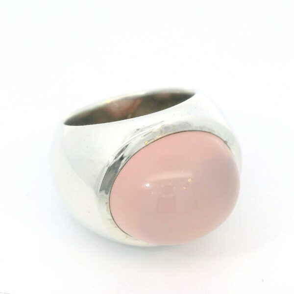 Massiver Ring mit Rosenquarz 925 Sterlingsilber – Bild 6