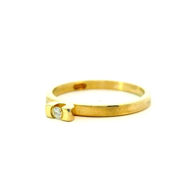 Vintagering 585 Gelbgold mit Brillant 0,03 ct – Bild 3