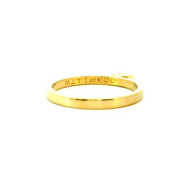 Vintagering 585 Gelbgold mit Brillant 0,03 ct – Bild 4