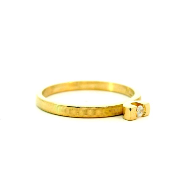 Vintagering 585 Gelbgold mit Brillant 0,03 ct – Bild 5