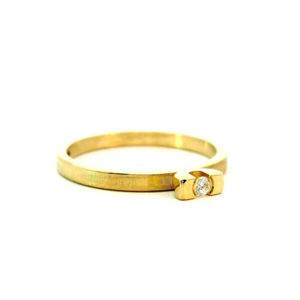 Vintagering 585 Gelbgold mit Brillant 0,03 ct – Bild 6