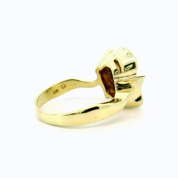 Ring 585 Gelbgold mit Keshi-Perle & Brillant 0,10 ct – Bild 5