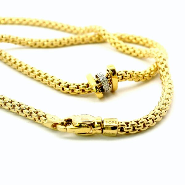 Modernes Collier 'FOPE' 'Prima' 750 Gelb- & Weißgold mit Brillanten 0,10ct – Bild 5