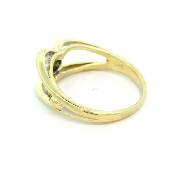 Vintage Brillantring 585 Gelb- & Weißgold 0,15ct – Bild 4