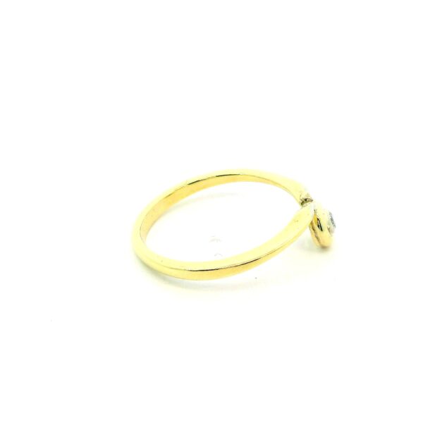 Zarter Vintage Brillantring 585 Gelbgold 0,04ct – Bild 5