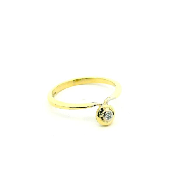 Zarter Vintage Brillantring 585 Gelbgold 0,04ct – Bild 6