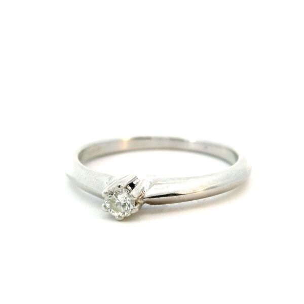 Feiner Solitärring 'CHRIST' 585 Weißgold mit Brillant 0,10 ct – Bild 3