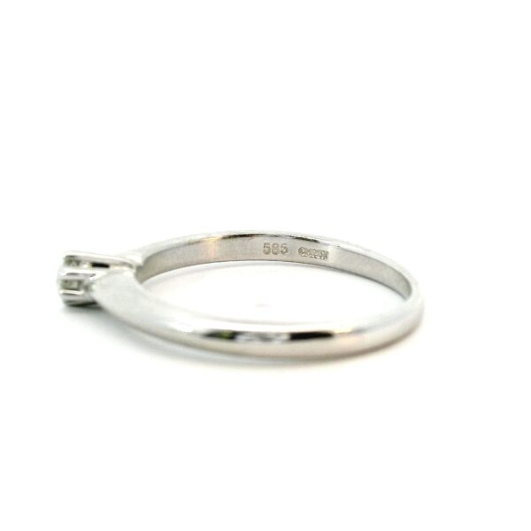 Feiner Solitärring 'CHRIST' 585 Weißgold mit Brillant 0,10 ct – Bild 5