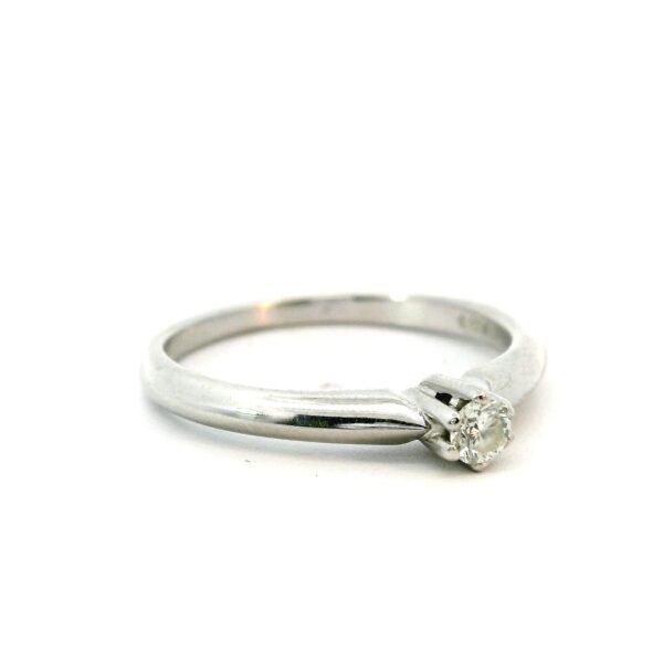 Feiner Solitärring 'CHRIST' 585 Weißgold mit Brillant 0,10 ct – Bild 7