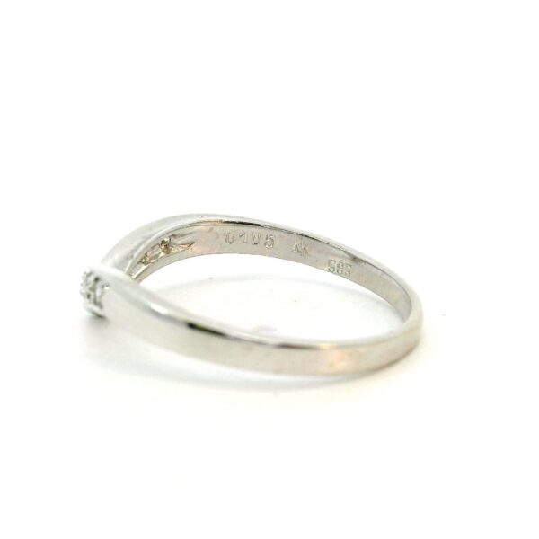 Filigraner Ring 585 Weißgold mit Brill. 0,10ct – Bild 3